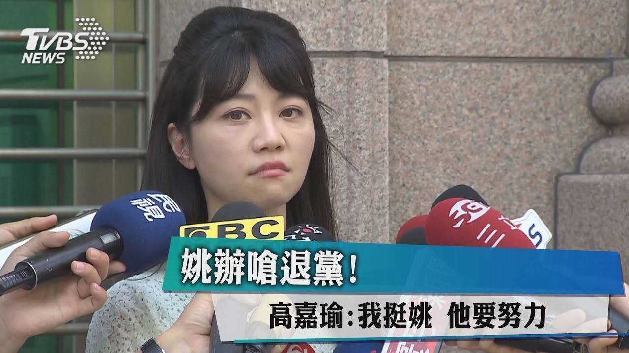 姚辦嗆退黨! 高嘉瑜:我挺姚、他要努力