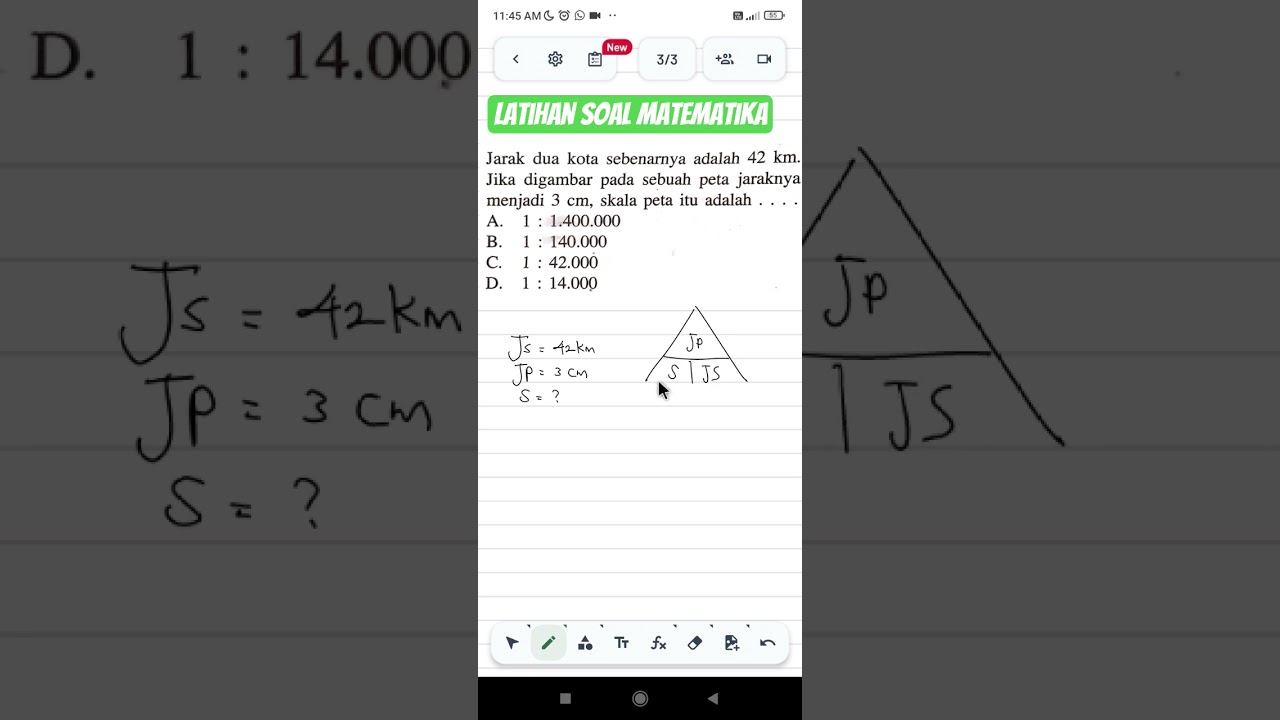 Practice Questions on Map Scales for Grade 7 Semester 1 Middle School Mathematics #practicequesti...