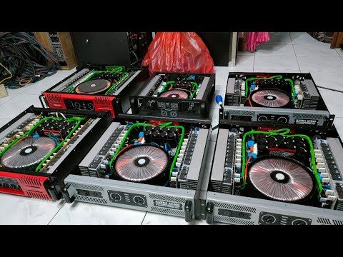 The large power amplifier is assembled using class H2 and class H3 step toroidal transformers.