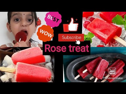 Rose ice candy, 100% natural, organic