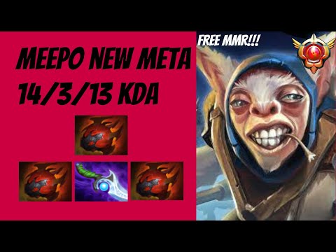 Meepo in a Hard Game - 14/3/13 KDA - Dota 2 7.31d
