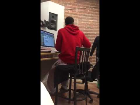 Lil Mont & B Mims in studio working