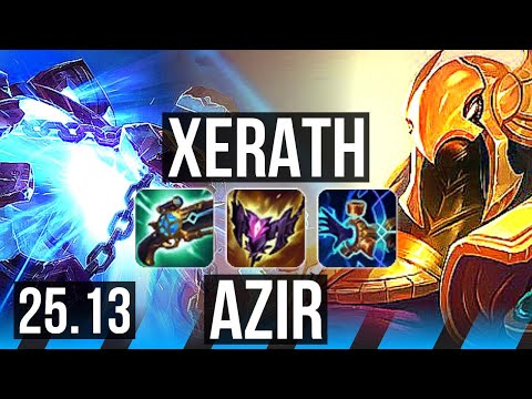 XERATH vs AZIR (MID) | 12/3/9 | EUW Diamond | 25.13