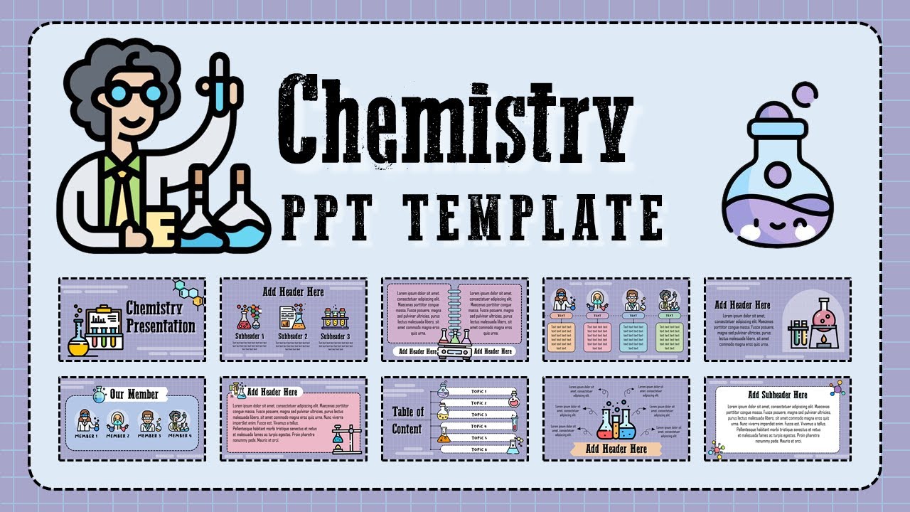 Chemistry PPT Template #12 | Animated Slide Easy Simple [FREE TEMPLATE]