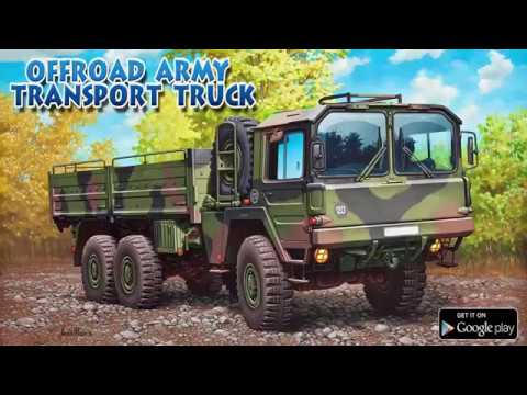 Truck on Mountain Offroad Army Transport Truck