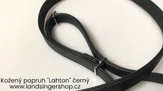 Kožený popruh černý "LAHTON" nastavitelný 120 cm
