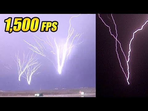 Amazing UPWARD Lightning in Super Slow Motion!
