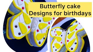 Butterfly cake design for birthdays/ mini fondant butterfly cake