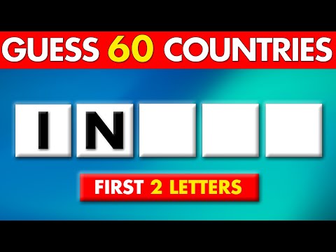 Guess the Country By The First 2 Letters | COUNTRY QUIZ CHALLENGE
