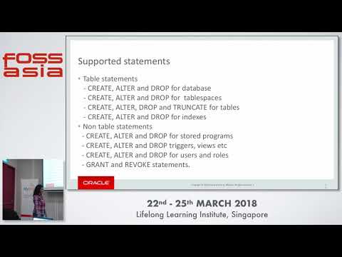 Atomic DDL in MySQL 8.0 - Shipra Jain - FOSSASIA 2018