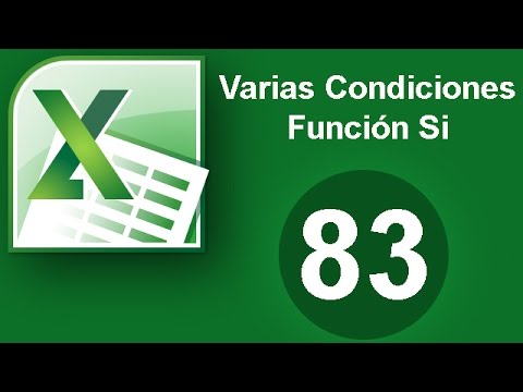 Tutorial Excel (Cap. 83) Función SI. Varias Condiciones