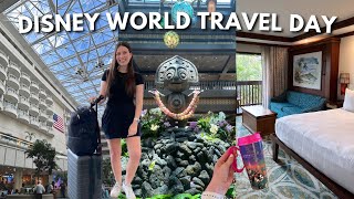 DISNEY WORLD TRAVEL DAY VLOG! 🏰✨ travel to Orlando, Polynesian Resort check-in, room tour & more!