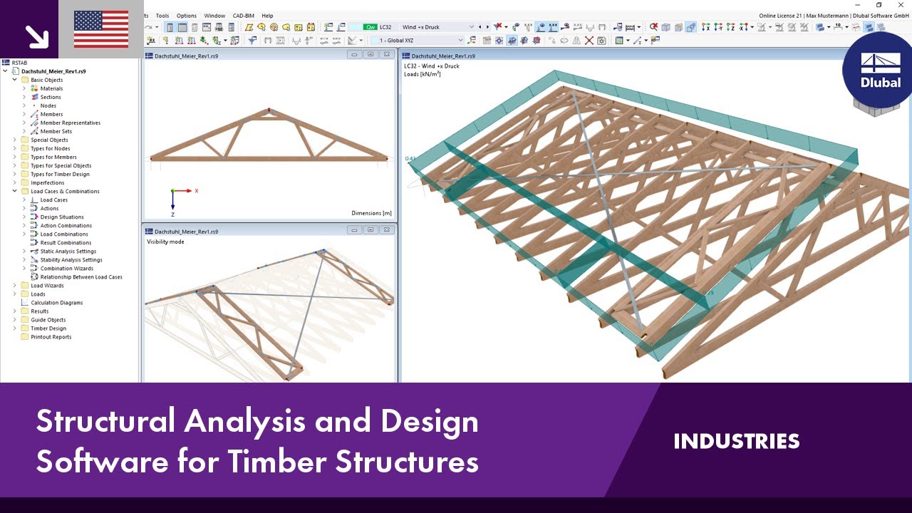 Structural Analysis and Design Software for Timber Structures | RFEM 6 & RSTAB 9 by Dlubal Software