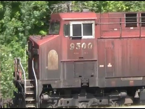 CP Train Spotting: CP 8712 8891 & 9500 Leads CP Coal Westbound At Revelstoke BC 6/24 7/26/12