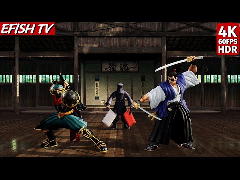 Hattori Hanzo vs Yagyu Jubei (Hardest AI) - Samurai Shodown | 4K 60FPS HDR