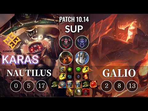 EM Karas Nautilus vs Galio Sup - KR Patch 10.14