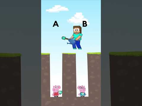Little Minecraft Short  - Which one smarter | Steve Alex Peppa Pig life | Funny Minecraft animation