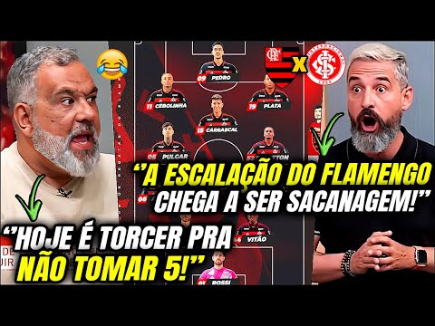 😂 MÍDIA GAÚCHA ENTROU em DESESPERO com a ESCALAÇÃO do FLAMENGO para ENFRENTAR o INTER! OLHA A REAÇÃO
