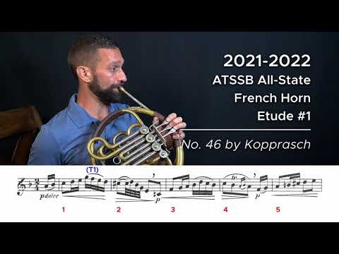 2021-2022 ATSSB All-State French Horn Etude #1 - No. 46 by Kopprasch