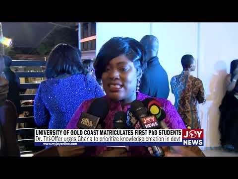 Ghana must prioritize knowledge creation for devt — Dr. Titi-Offer urges at UGC PhD matriculation