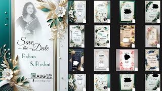 2024 Wedding Invitation PSD Template Free Download in Photoshop Tutorial