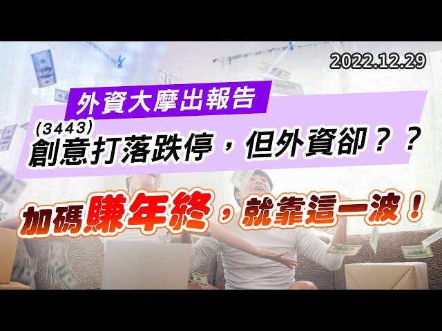 20221229《股市最錢線》#高閔漳 外資大摩出報告，3443創意打落跌停，但外資卻？？””加碼賺年終，就靠這一波！