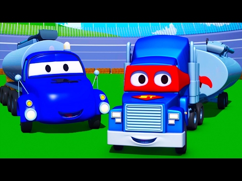 Carl el Super Camión y el Camión Cisterna en Auto City | Dibujos animados para niños