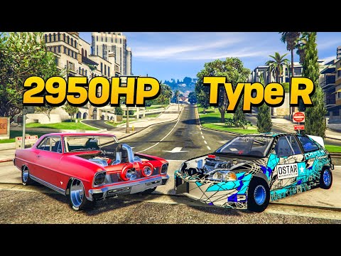Probamos El Chevy De 2950Hp Con La Civic Typer R De Drag Gta Rp