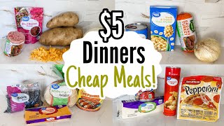 FIVE Cheap & Fancy $5 Dinners! / TASTY Low-Budget Meals Made EASY!! // Julia Pacheco