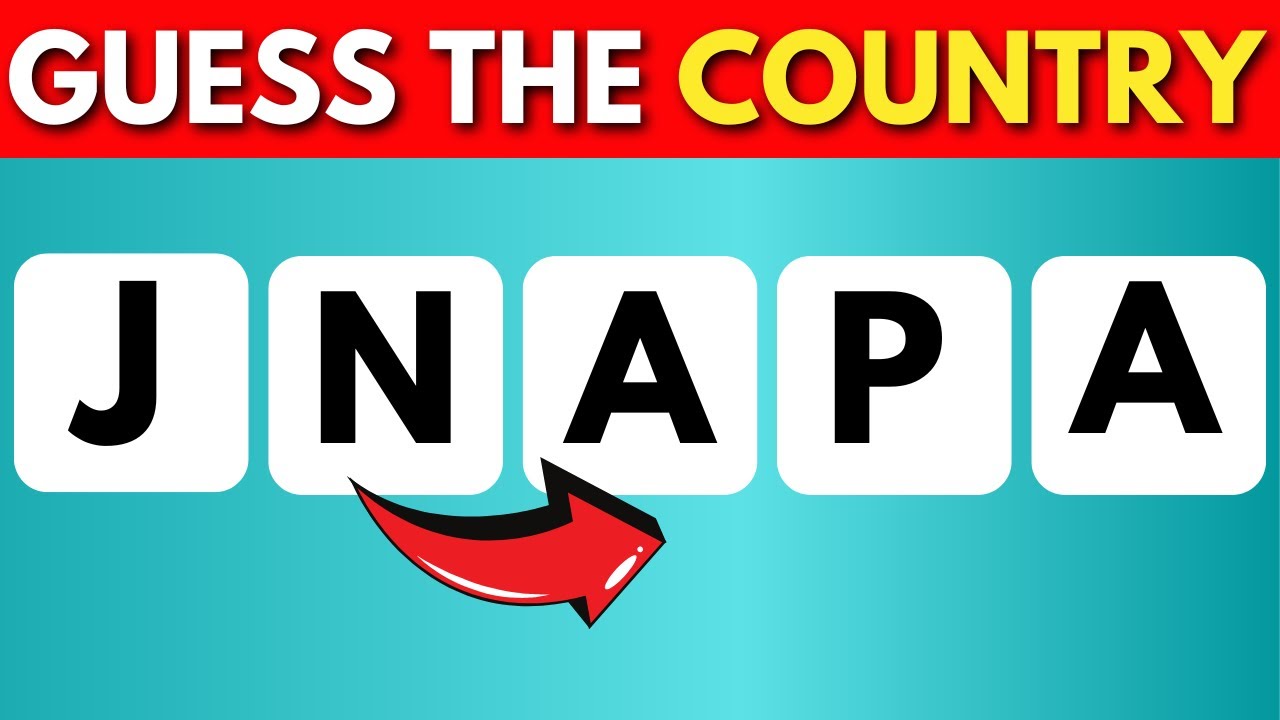 Guess the Country by its Scrambled Name | Country Quiz