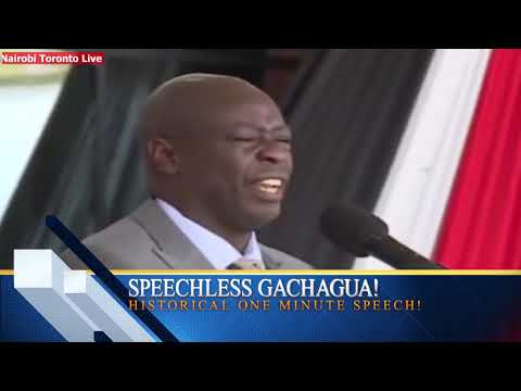 "...leo sina maneno..." Listen to Gachagua's historic one minute speech that left Kenyans yearning