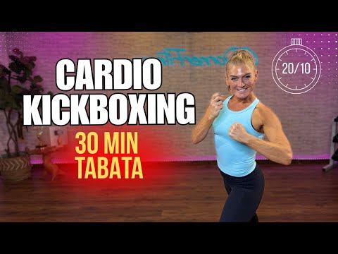 30-Min Cardio Kickboxing Tabata Workout | Punch, Kick & Sweat (No Equipment)