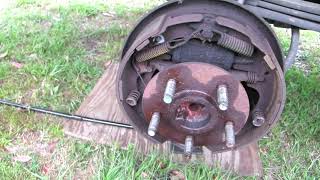Removing a stuck brake drum. 1999 Ford Ranger