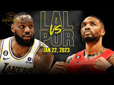 Los Angeles Lakers vs Portland Trail Blazers Full Game Highlights | Jan 22, 2023 | FreeDawkins