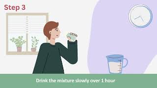 Instructions for taking Plenvu for a morning procedure