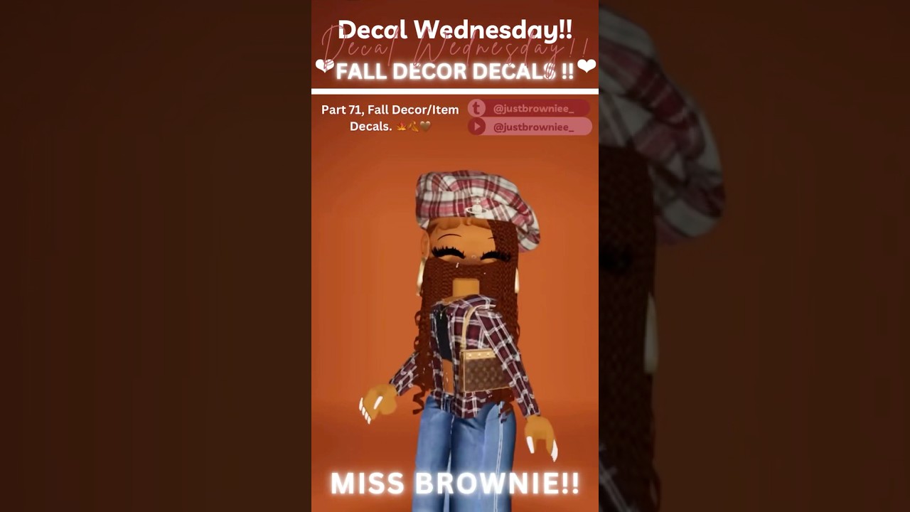 FALL DECOR DECALS. || 𝐁𝐑𝐎𝐖𝐍𝐈𝐄 𝐃𝐄𝐂𝐀𝐋𝐒. || ❤︎︎