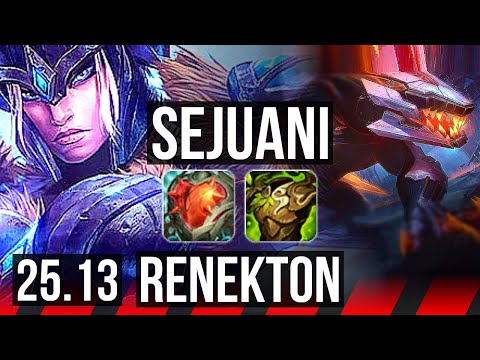SEJUANI vs RENEKTON (TOP) | EUW Master | 25.13