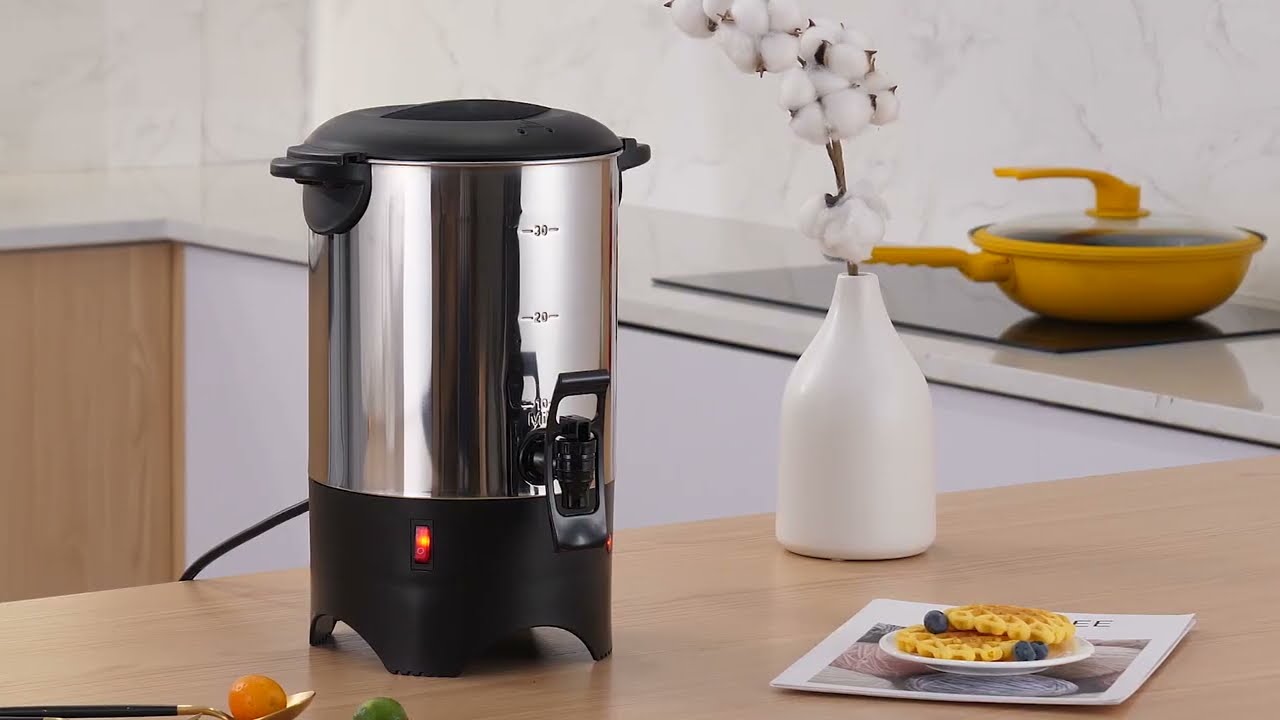 Watch video 5.3Liter Large Hot Water Boiler Dispenser Tea Milk Coffee Urn Heater for Jewish Now 5.3Liter Large Hot Water Boiler Dispenser Tea Milk Coffee Urn Heater for Jewish