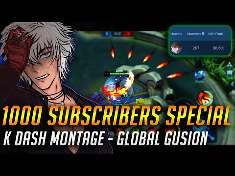 90% WINRATE GUSION MONTAGE | 1000 SUBSCRIBERS SPECIAL | GLOBAL GUSION S17 | MOBILE LEGENDS BANG BANG