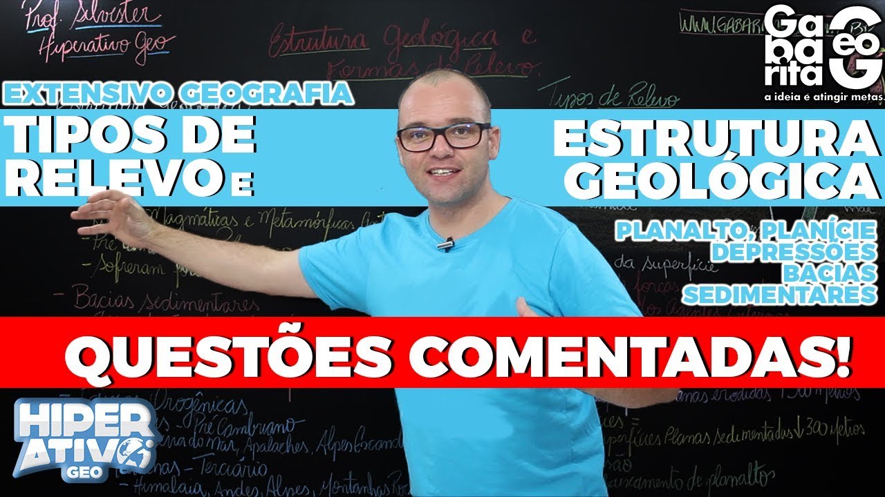 Questões de Geografia pro ENEM - Tipos, Formas e Estrutura do Relevo