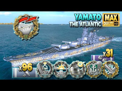 Battleship Yamato: Solo warrior on map The Atlantic - World of Warships
