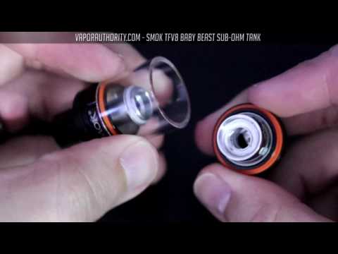 Part of a video titled Smok TFV8 Baby Beast - Review & Tutorial - YouTube