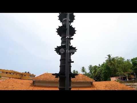 Aerial view of Mangaladevi Temple Kadrinath Manju Temple, Mangalore Karnataka.