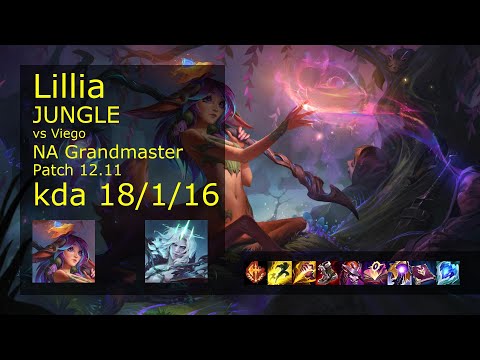 Lillia Jungle vs Viego - NA 18/1/16 Patch 12.11 Gameplay
