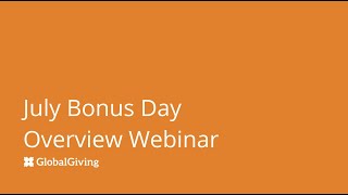 2021 July Bonus Day Overview Webinar