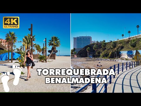 Torrequebrada BENALMÁDENA to Playa Arroyo de la Miel Beach Walking Tour 4K