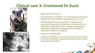 Clinical Management of Chlamydiosis in Koalas: a Veterinarian Perspective, Koala Conference 2023.