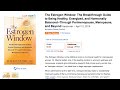 Estrogen Window Book by Health and Wellness Advocate Speaker Mache Seibel MD