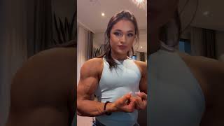 Download lagu Beautiful Muscular Russian Bodybuilder Flexes ABS THROUGH SHIRT | @_riverafit Ruby Rivera mp3