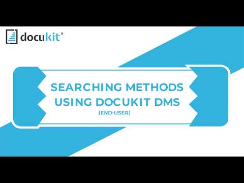 Searching Methods in Docukits DMS